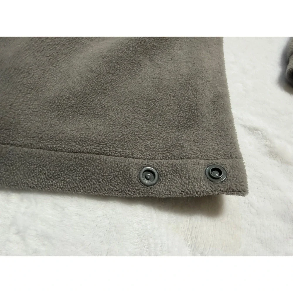 Columbia Fleece Jacket Kids 10/12 Gray Excellent Vertex Full Zip Mock Neck